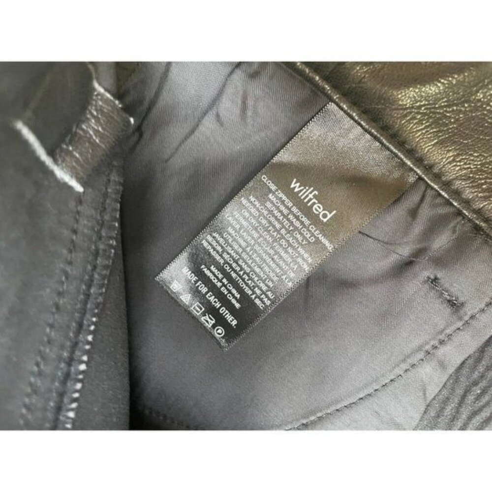 aritzia wilfred High-waisted Vegan Leather pants black xs - Picture 5 of 11